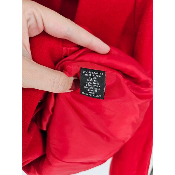 Collection by Harve Benard Double-Breasted Button Closure Front Pea-Coat Size 10 - Picture 5 of 6